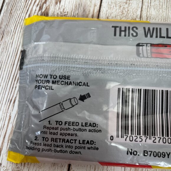 Vintage SCRIPTO Mechanical Pencils 7 Yellow Pencils 1 Red With Red Lead 1987 USA - Picture 5 of 5